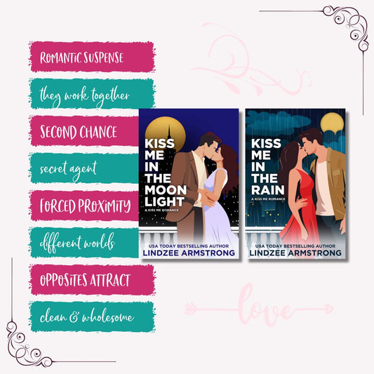 Kiss Me series tropes clean romantic suspense - Lindzee Armstrong