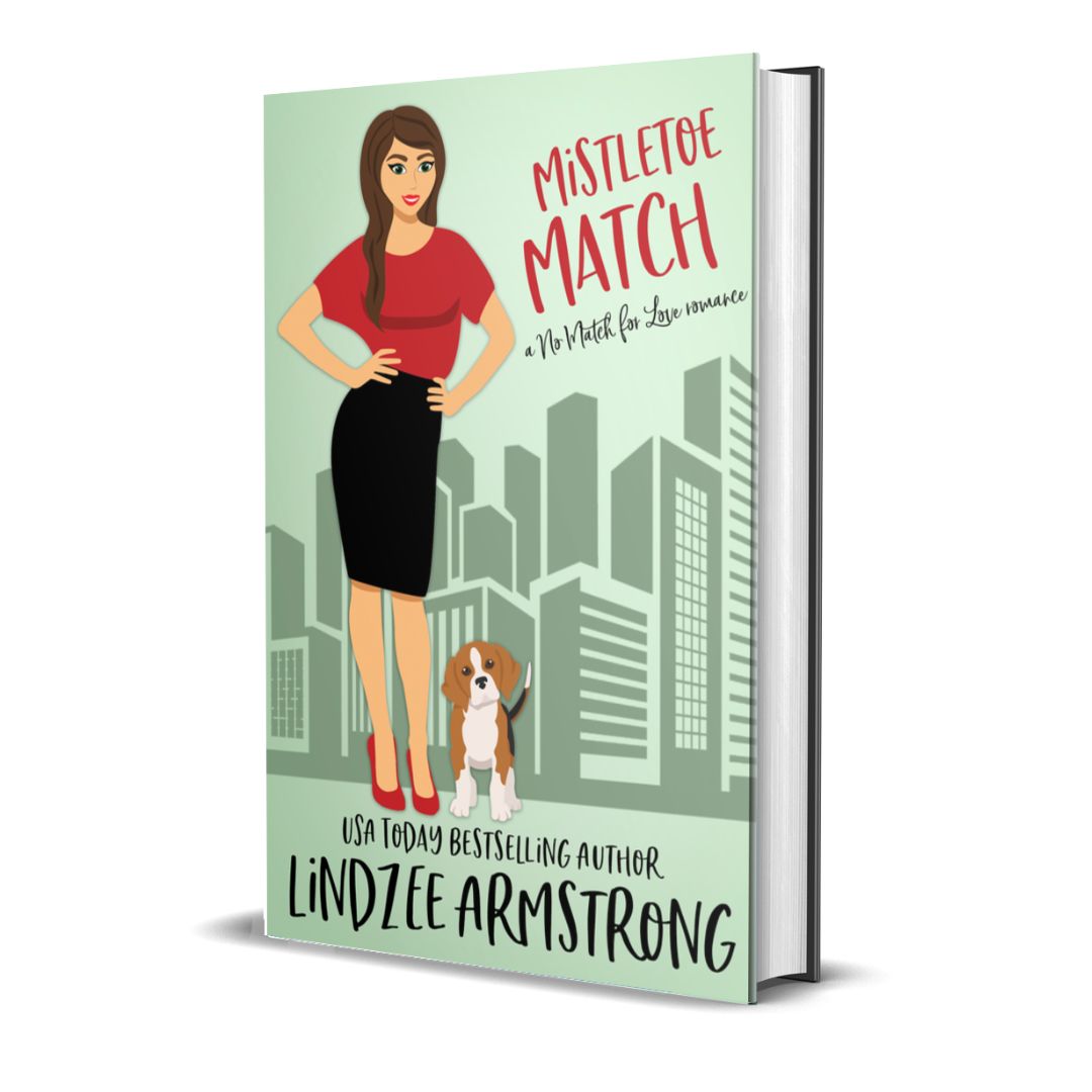 Mistletoe Match hardback single dad romcom - Lindzee Armstrong