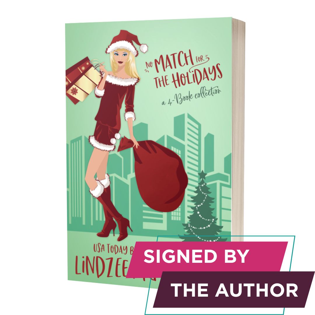 No Match for the Holidays signed paperback sweet Christmas romcom - Lindzee Armstrong