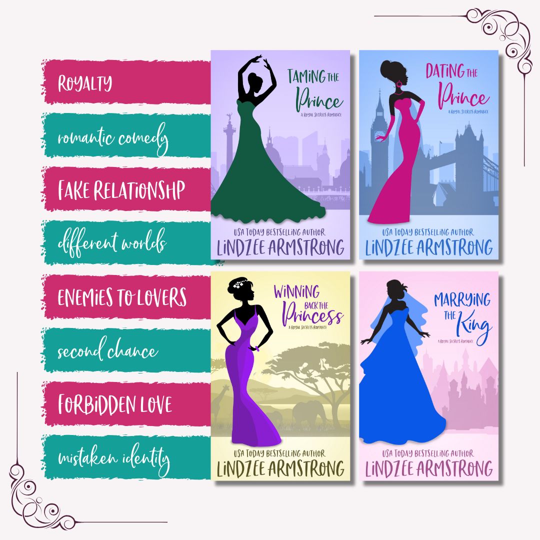 Royal Secrets series tropes closed door royalty romantic comedy - Lindzee Armstrong