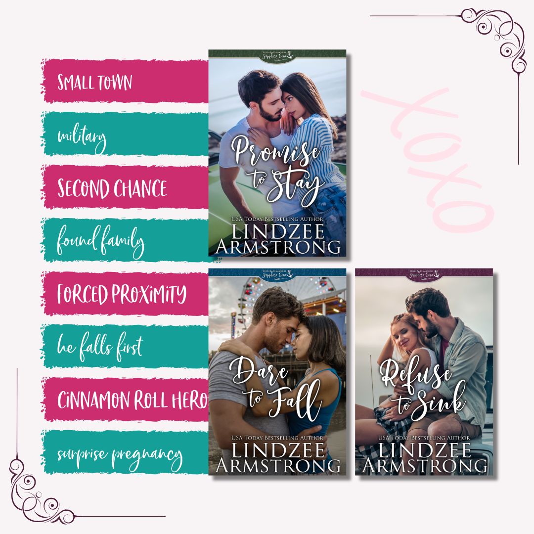 Sapphire Cove series tropes small town military romance - Lindzee Armstrong
