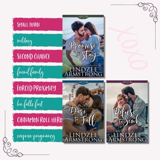 Sapphire Cove series tropes small town military romance - Lindzee Armstrong