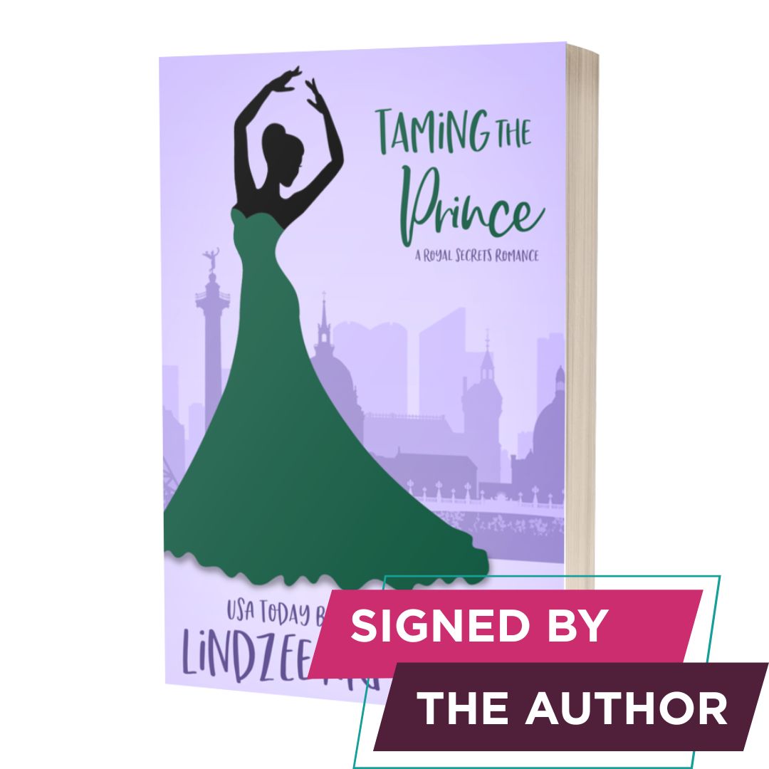 Taming the Prince signed paperback single mom royal romance - Lindzee Armstrong