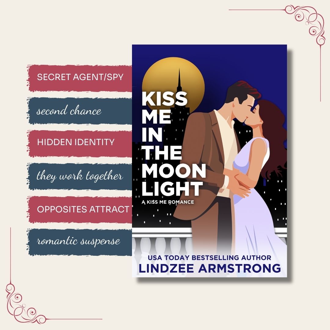 Kiss Me in the Moonlight by Lindzee Armstrong trope map, clean romantic suspense in the Kiss Me series