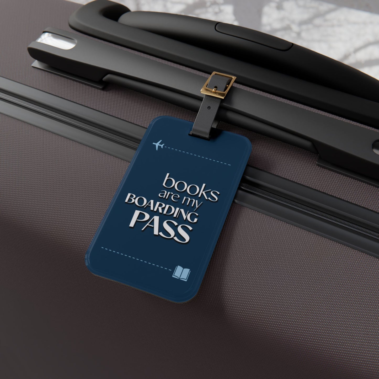 Luggage Tag — "Books Are My Boarding Pass"