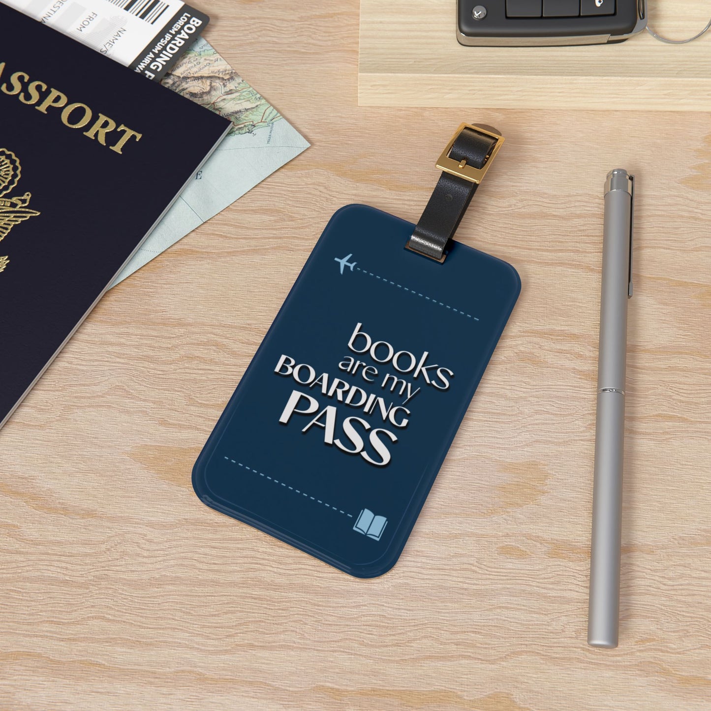 Luggage Tag — "Books Are My Boarding Pass"