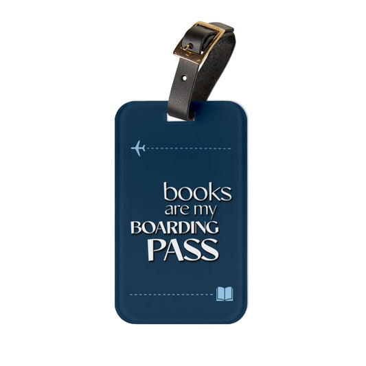 Luggage Tag — "Books Are My Boarding Pass"