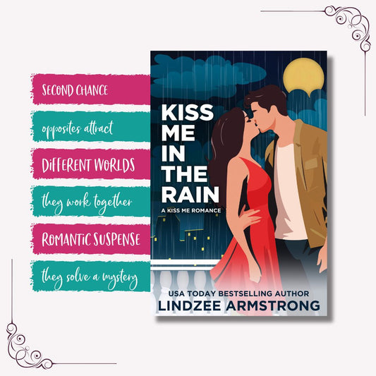 Kiss Me in the Rain tropes closed door romantic suspense - Lindzee Armstrong