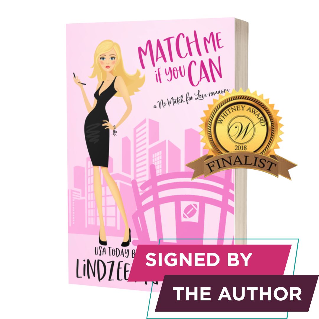 Match Me if You Can signed paperback football romcom - Lindzee Armstrong