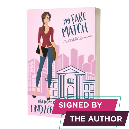My Fake Match signed paperback college romcom - Lindzee Armstrong
