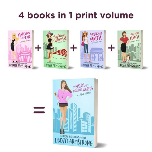 No Match for Different Worlds paperback collection clean romcom - Lindzee Armstrong