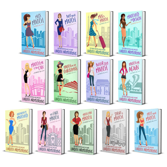 No Match for Love series hardback box set closed door romantic comedy - Lindzee Armstrong