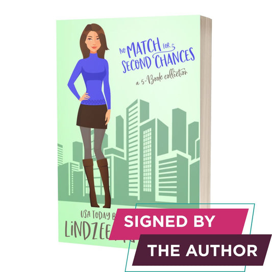No Match for Second Chances signed paperback contemporary romcom - Lindzee Armstrong
