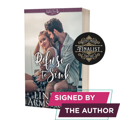 Refuse to Sink signed paperback surprise pregnancy romance - Lindzee Armstrong
