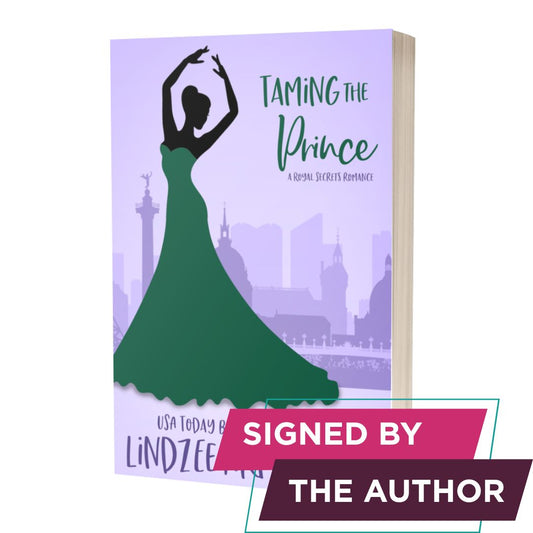 Taming the Prince signed paperback single mom royal romance - Lindzee Armstrong