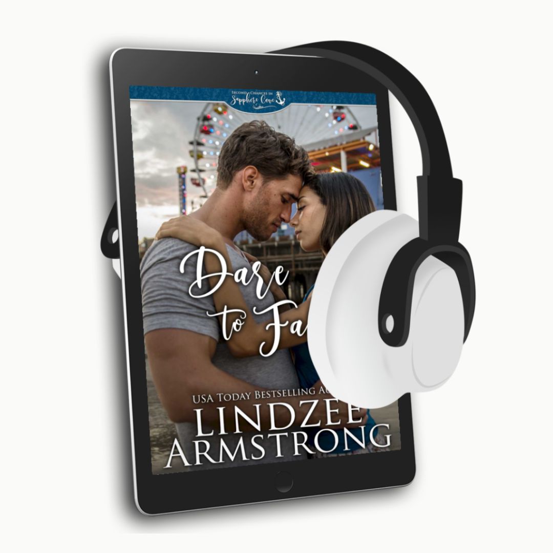 Dare to Fall by Lindzee Armstrong audiobook, clean small town romance in the Second Chances in Sapphire Cove series