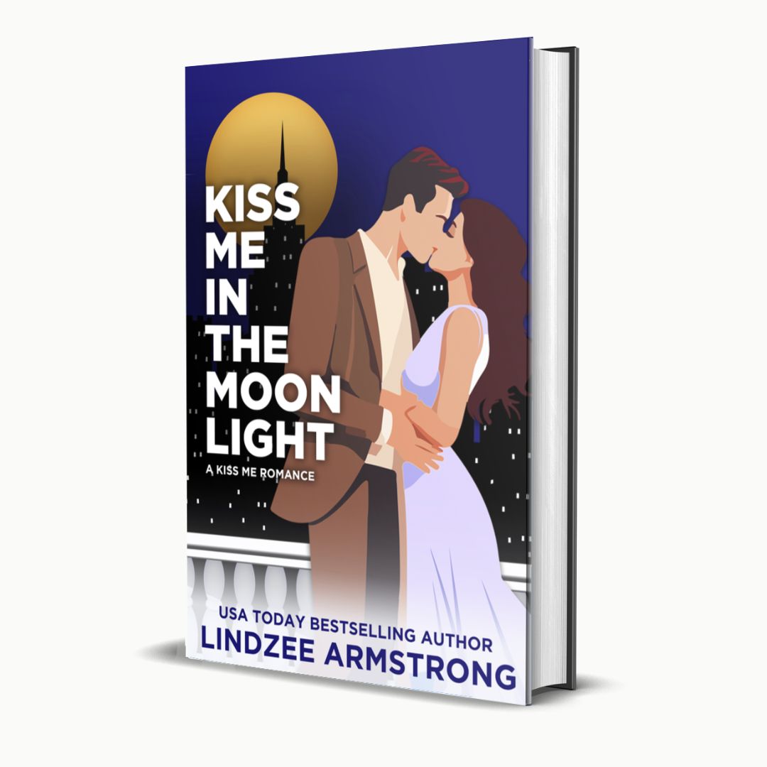 Kiss Me in the Moonlight by Lindzee Armstrong hardback, clean romantic suspense in the Kiss Me series