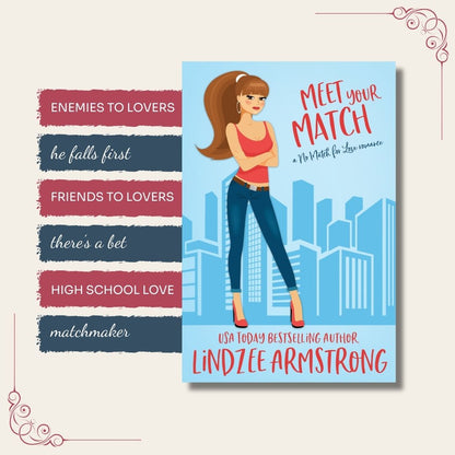Meet Your Match by Lindzee Armstrong trope map, clean romantic comedy in the No Match for Love series