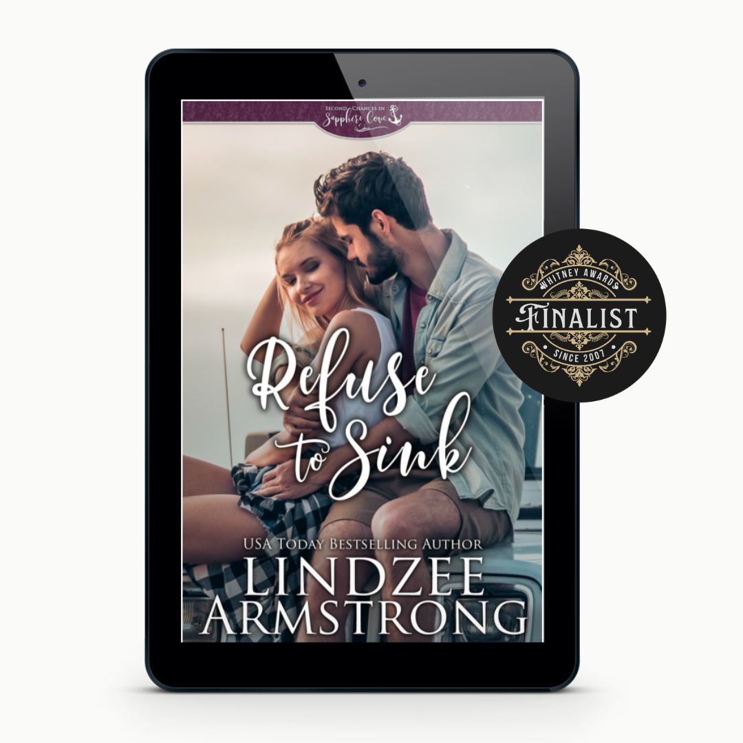 Refuse to Sink by Lindzee Armstrong, clean small town romance in the Second Chances in Sapphire Cove series