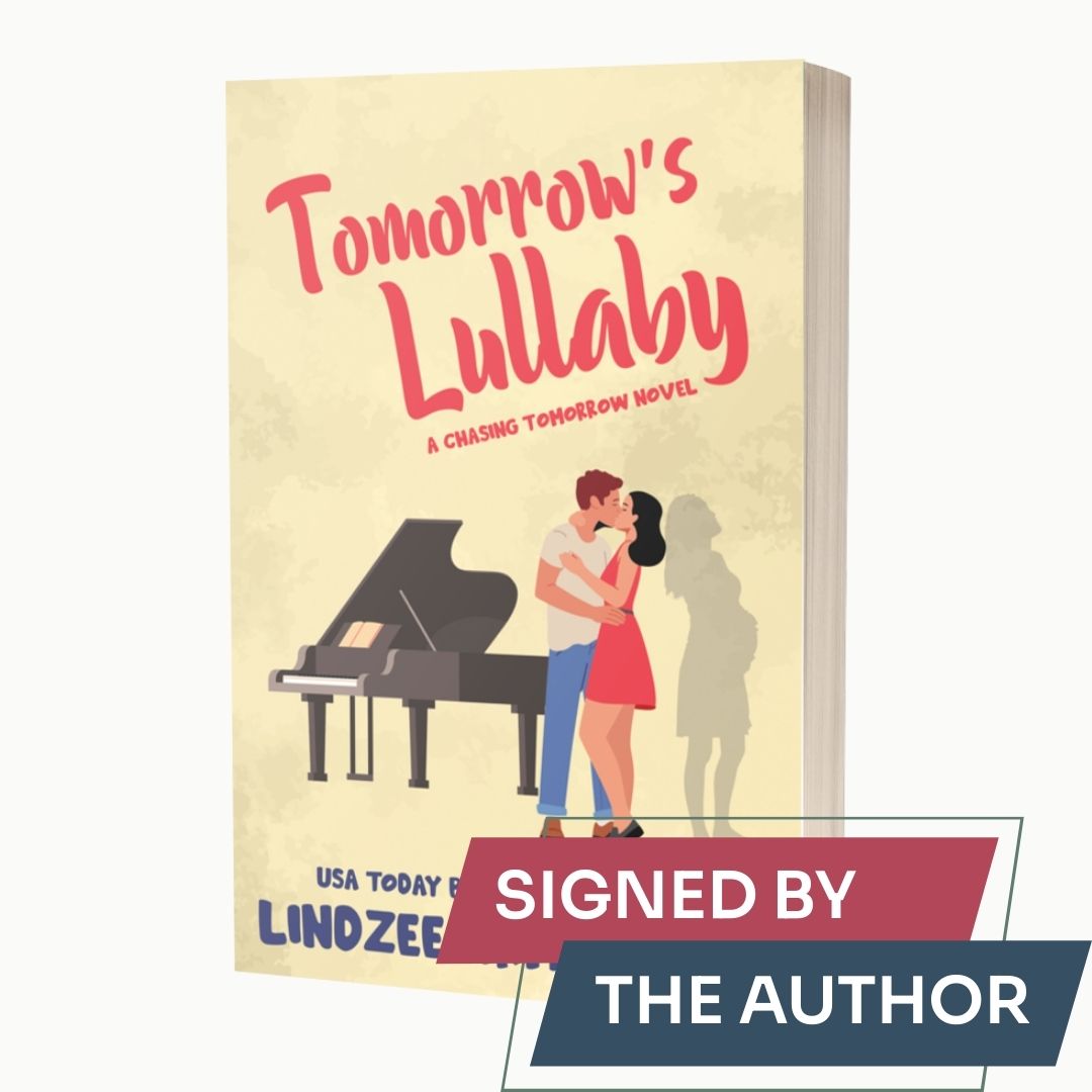Tomorrow's Lullaby by Lindzee Armstrong signed paperback, clean Christian romance in the Chasing Tomorrow series