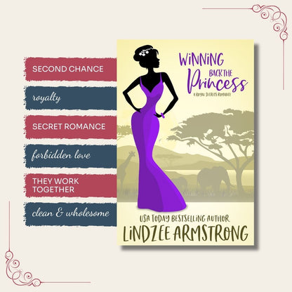 Winning Back the Princess by Lindzee Armstrong trope map, clean contemporary romance in the Royal Secrets series